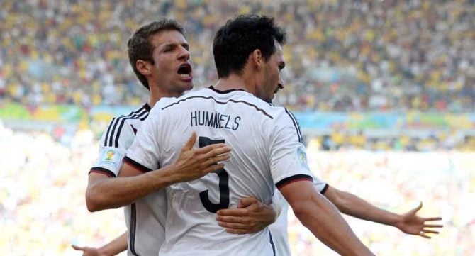 Thomas Müller und Mats Hummels sind wieder mit dabei! Wie hier bei der erfolgreichen WM 2014 wo beide Weltmeister wurden, soll es bei der Fußball EM 2021 auch sein! (Foto AFP)