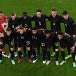 Die deutschen Spieler posieren für das Mannschaftsfoto vor dem Fußballspiel der UEFA EURO 2020 Gruppe F zwischen Deutschland und Ungarn in der Allianz Arena in München am 23. Juni 2021. (Foto: Matthias Hangst / POOL / AFP)
