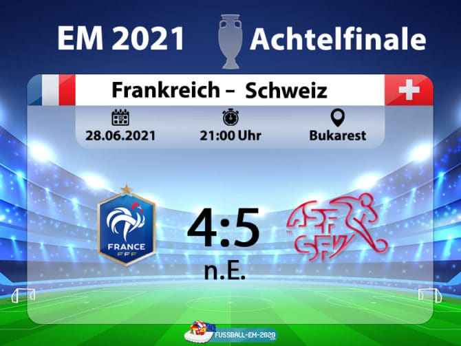 Das EM Achtelfinale Frankreich - Schweiz