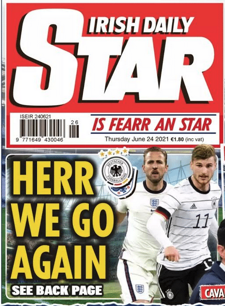 Die Titelseite heute des Daily Star 