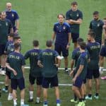 Die italienische Nationalmannschaft trainiert am Vortrag des EM-Eröffnungsspiel in Rom (Foto aFP)