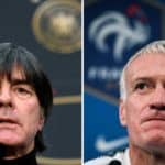 Der deutsche Trainer Löw und der französsiche Trainer Didier Dechamps - Weltmeistertrainer von 2014 und 2018. (Foto aFP)