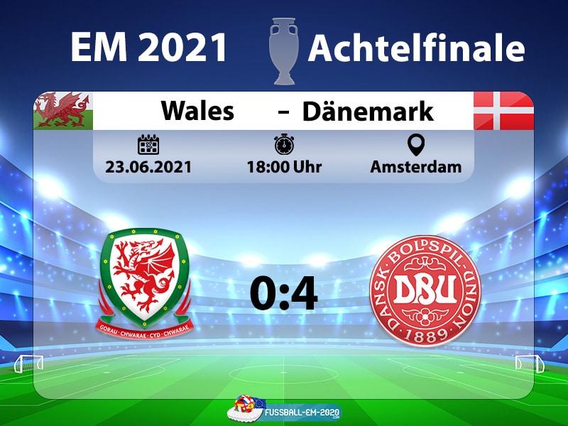 Das EM Achtelfinale Wales gegen Dänemark