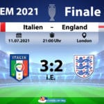 EM 2021 Finale zwischen Italien und England am 11.7.2021 in London