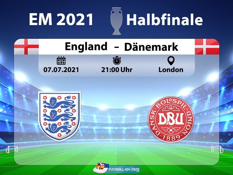 Fußball heute Abend * 2:1 * England gegen Dänemark ...