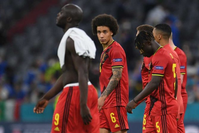 Belgien scheidet bei der EM 2020 im Viertelfinale gegen Italien aus. (Photo by ANDREAS GEBERT / POOL / AFP)