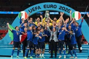 Italien gewinnt die UEFA EURO 2020 im Wembley Stadium in London am 11.Juli 2021 gegen England. (Photo by Michael Regan / POOL / AFP)