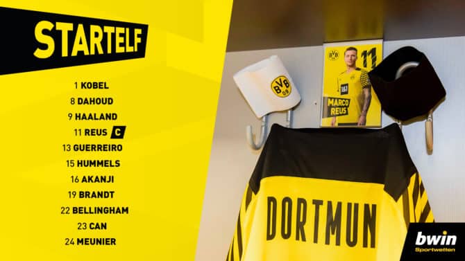 Die Aufstellungen sind da! So spielt der Borussia Dortmund: