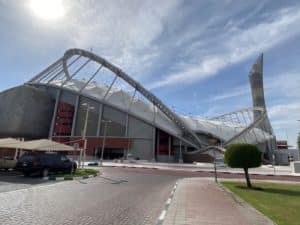 Das Khalifa International WM Stadion 2022 in Doha (Eigene Fotoquelle)