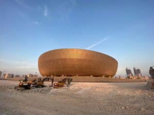 Das neue vor dem Lusail stadion nördlich von Doha (eigene Fotoquelle)