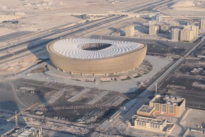 Das neue vor dem Lusail stadion nördlich von Doha (eigene Fotoquelle)