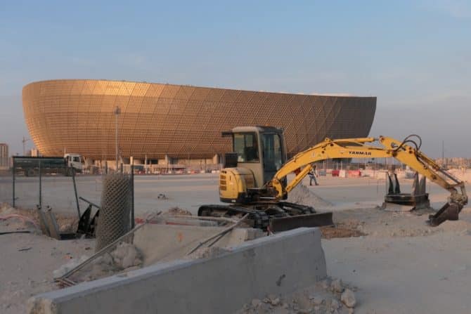 Das neue vor dem Lusail stadion nördlich von Doha (eigene Fotoquelle)