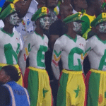 Senegal Fußballfans freuen sich auf das Halbfinale.