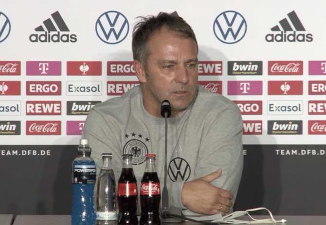 Bundestrainer Hansi Flick bei einer DFB-Pressekonferenz