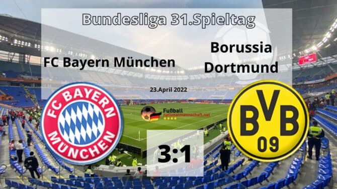 Fußball heute live ** 3:1 *** FC Bayern München – Borussia Dortmund * Deutscher Meister!