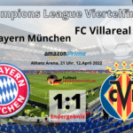 Fußball heute im TV ** 1:1 Bayern raus ** Wer überträgt heute FC Bayern München gegen FC Villareal?