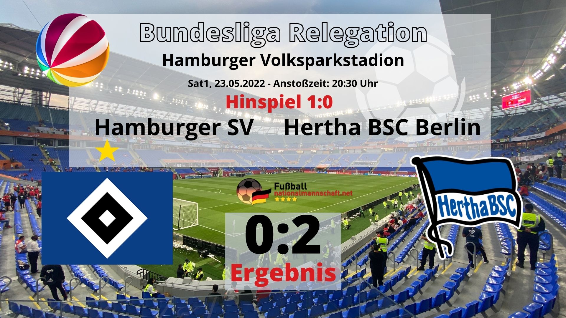 Fußball heute SAT1 live * 02 Berlin gewinnt! Relegation Hamburger SV gegen Hertha BSC Berlin