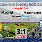 Fußball heute * 3:1 in Verlängerung! Real Madrid weiter! Manchester City geschlagen!