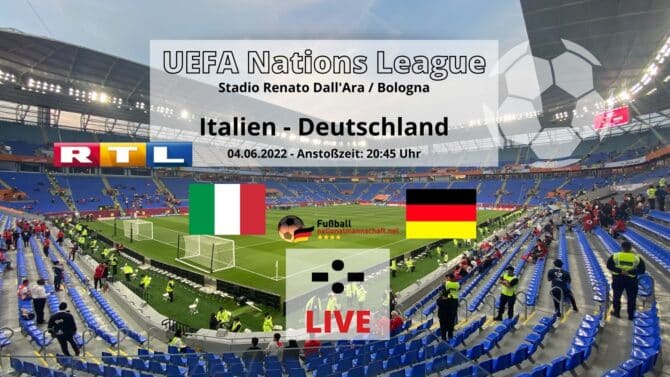 Deutschland Fußball Spiel gegen Italien heute am 4.6.2022