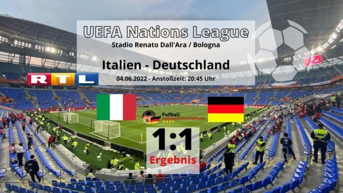 Deutschland Fußball Spiel gegen Italien heute am 4.6.2022