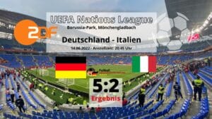 Länderspiel Deutschland gegen Italien am 14.6.2022, Spielstand 5:2
