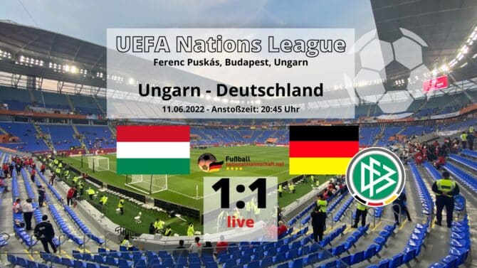 Länderspiel Deutschland gegen Ungarn am 11.6.2022, Spielstand 0:1