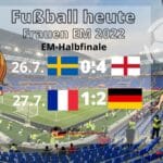 Fußball heute live * 2:1 Deutschland Frankreich * EM-Halbfinale Spielplan * EM 2022 Frauenfußball