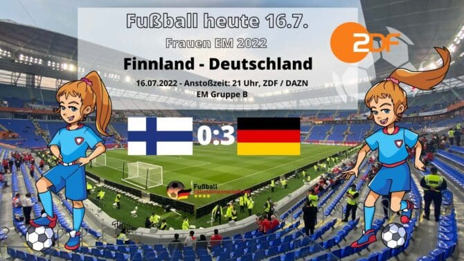 Fußball heute Aufstellung * 3:0 * Länderspiel Deutschland - Finnland * Fußball Frauen EM 2022 * ZDF live