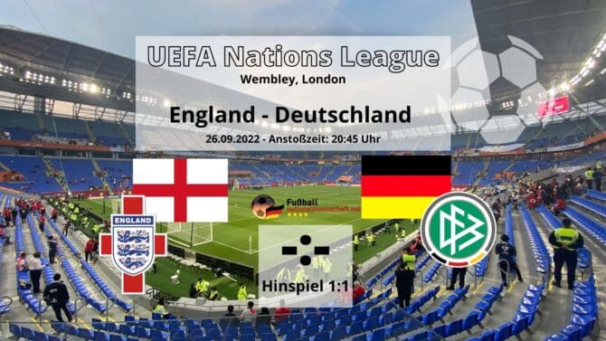 England gegen Deutschland am 26.9.2022 in London