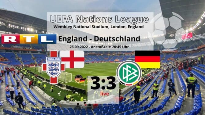 England gegen Deutschland heute am 26.9.