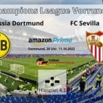 Fußball heute Amazon Prime live ** Borussia Dortmund - FC Sevilla ** Wo läuft heute die Champions League?