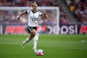 Giulia Gwinn bei der UEFA Women's Euro 2022 am 21.July 2022. (Photo by JUSTIN TALLIS / AFP)