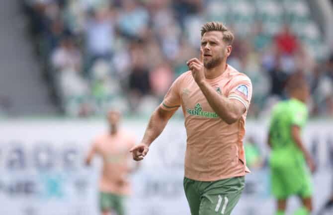 Werder Bremens Niclas Füllkrug heute leider verletzt (Photo by Ronny Hartmann / AFP)