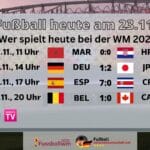 Fußball heute WM Spiele live am 23.11. * WM Spielplan - Wer spielt heute bei der WM 2022 in Katar?