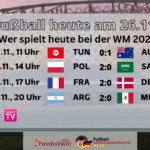 Fußball heute ARD am Samstag 26.11. im TV * Wer überträgt die WM-Spiele? WM Übertragung & Kommentatoren