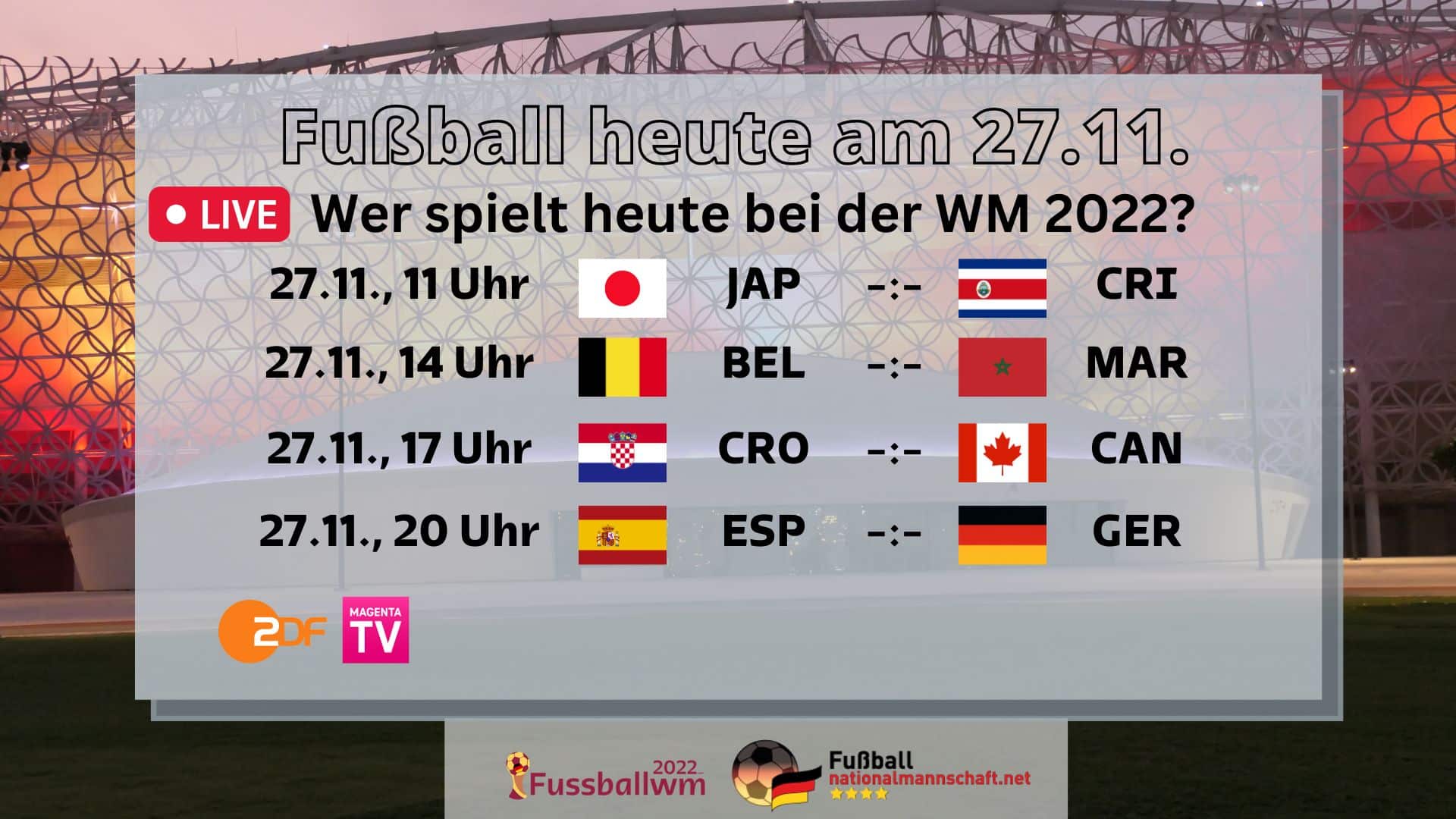 ZDF Fußball heute live - Wer überträgt Deutschland