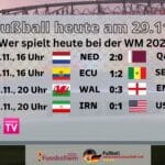 Fußball heute WM Spiele am 29.11. * WM Spielplan * Tabellen - Wer spielt heute bei der WM 2022 in Katar?