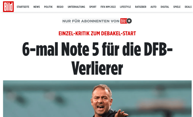 Bild.de - 26-mal Note 5 für die DFB-Verlierer