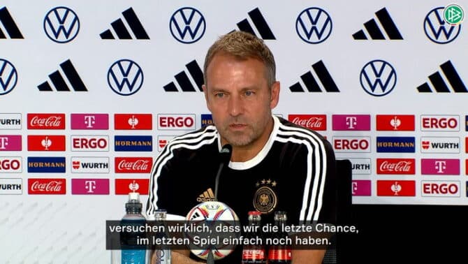 Bundestrainer Hansi Flick äußert sich vor dem wichtigen zweiten Gruppenspiel gegen Spanien bei der WM in Katar.