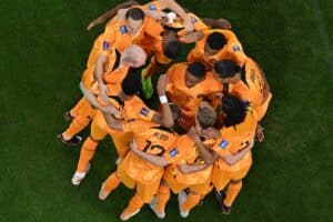Feiert die niederländische Nationalmannschaft heute nach der deutlichen Schlappe gegen Frankreich? (Foto von Antonin THUILLIER / AFP)