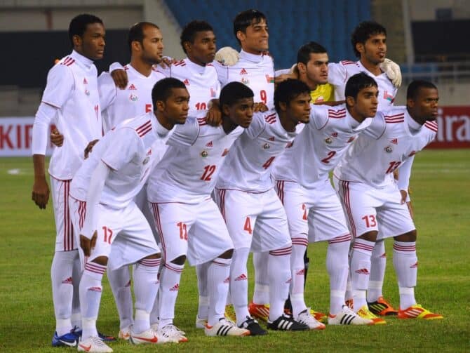 Oman's Nationalmannschaft war noch nie bei einer WM Endrunde dabei. AFP PHOTO/HOANG DINH Nam
