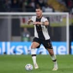 Niklas Süle im neuen Deutschland Trikot 2022 mit der Rückennummer 15 am 23. September 23, 2022. (Photo by Ronny Hartmann / AFP)