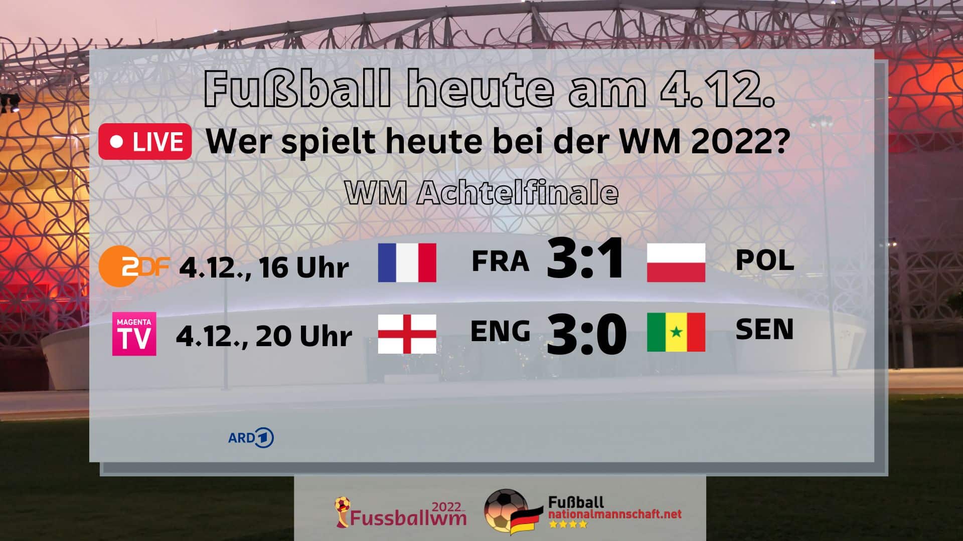 Fußball heute ZDF am Sonntag 4.12