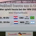 Fußball heute ARD & MagentaTV am Freitag 9.12. im TV ** Wer überträgt die WM-Viertelfinalspiele?
