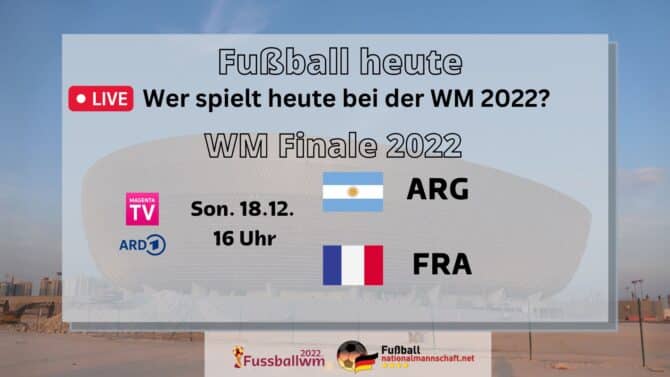 Fußball heute - WM Finale 2022 Argentinien gegen Frankreich
