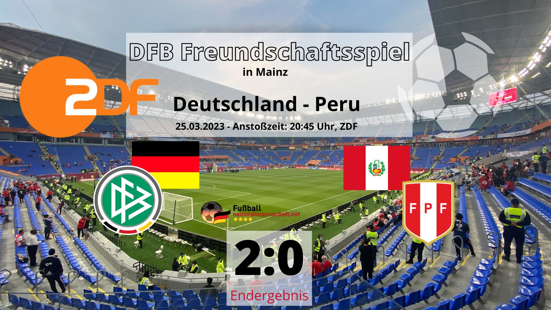 Fußball heute im ZDF live * Länderspiel Deutschland gegen Peru 20