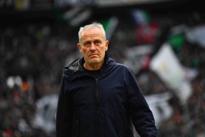 Christian Streich, Trainer des SC Freiburg heute im DFB Pokal gegen den RB Leipzig (Copyright depositphotos.com / vitaliivitleo)