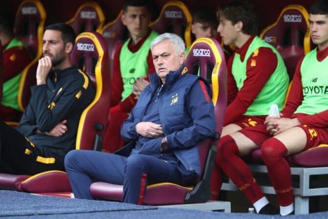 Jose Mourinho coach (AS ROMA) heute in der European League (Copyright depositphotos.com)