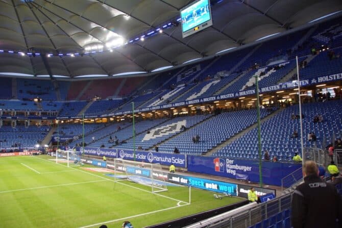 Im Volksparkstadion in Hamburg wird in der EM Gruppe F gespielt. (Copyright depositphotos.com)