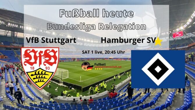 Fußball heute Sat 1 live Übertragung * Bundesliga-Relegation VfB Stuttgart - HSV
